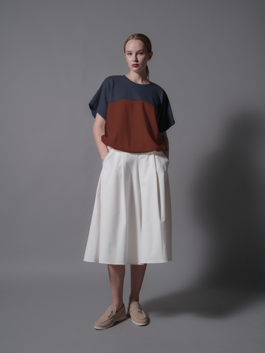 Rodora 2-Tone Loose Toggle Top