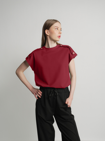 Ronalyn Button Detail Top