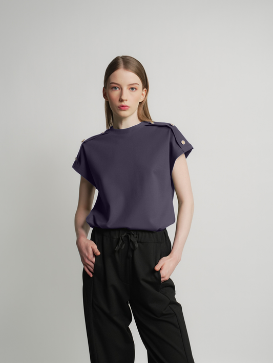 Ronalyn Button Detail Top