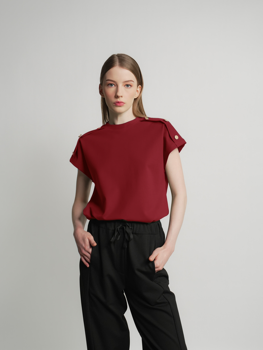 Ronalyn Button Detail Top