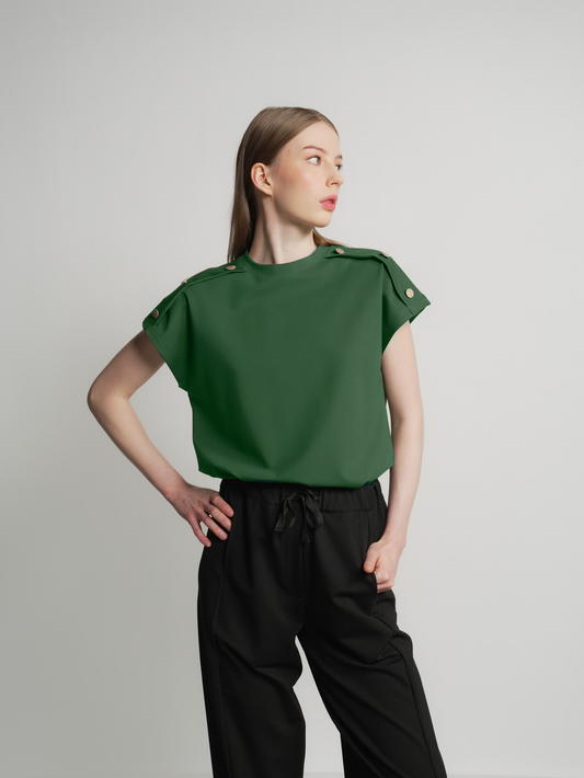 Ronalyn Button Detail Top