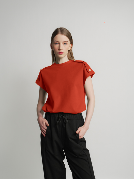 Ronalyn Button Detail Top