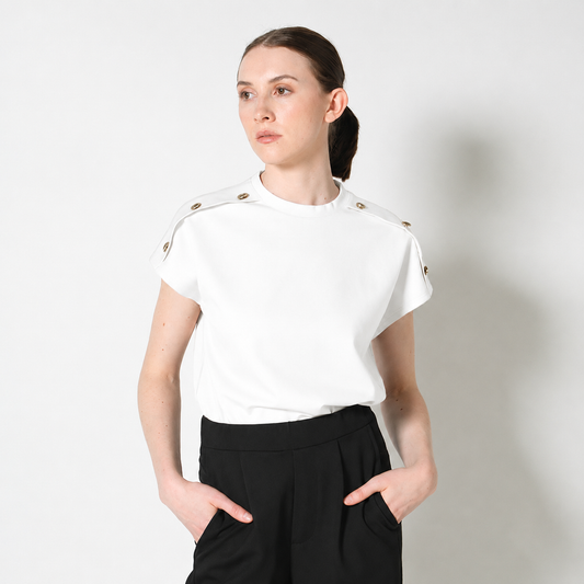 Ronalyn Button Detail Top