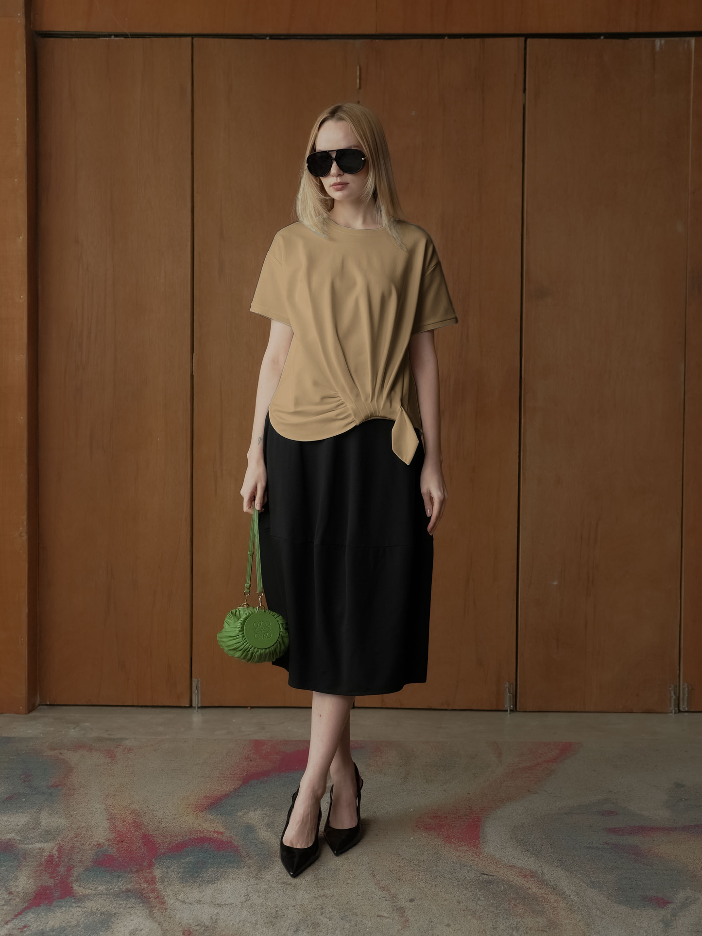 Ruffa Pleated Gathers Top
