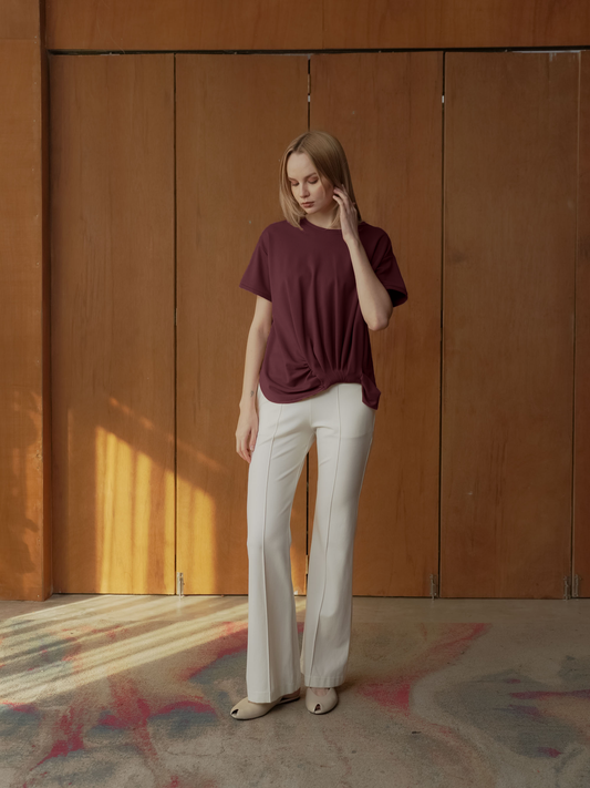 Ruffa Pleated Gathers Top