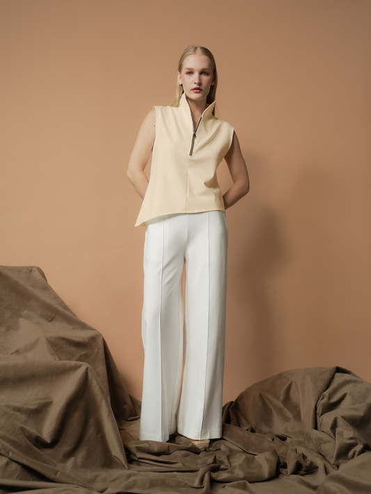 Selina Zipped High Neck Top