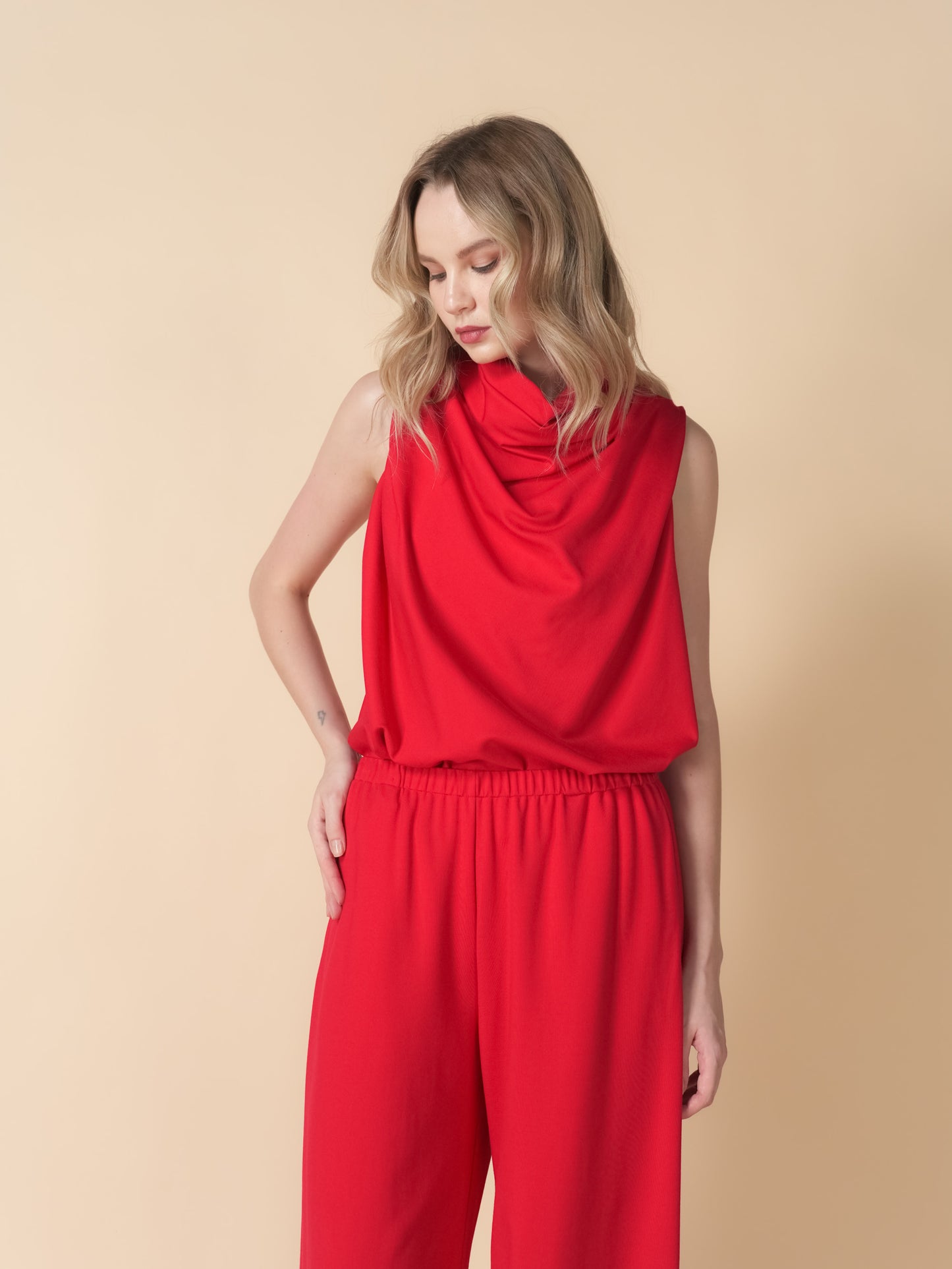 Sheera Cowl Zip Top
