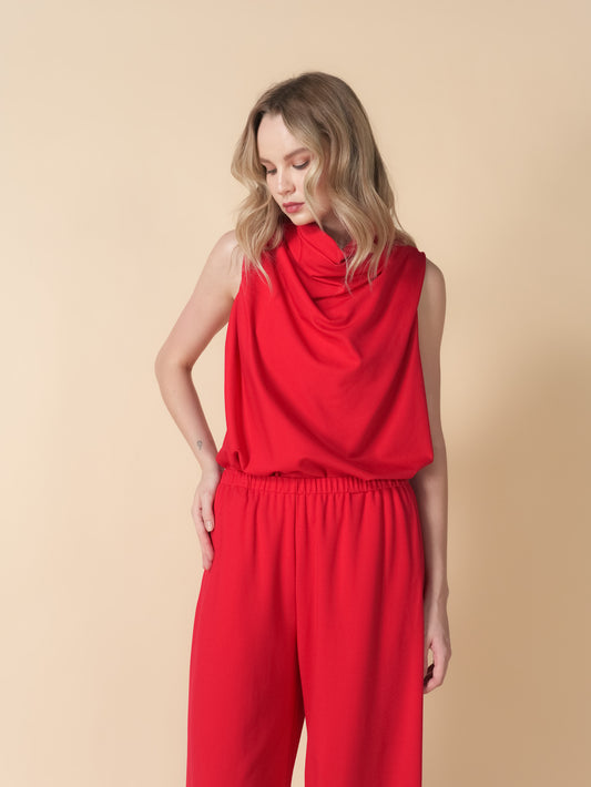 Sheera Cowl Zip Top