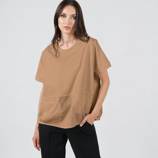 Shirley Contrast Fabric Top