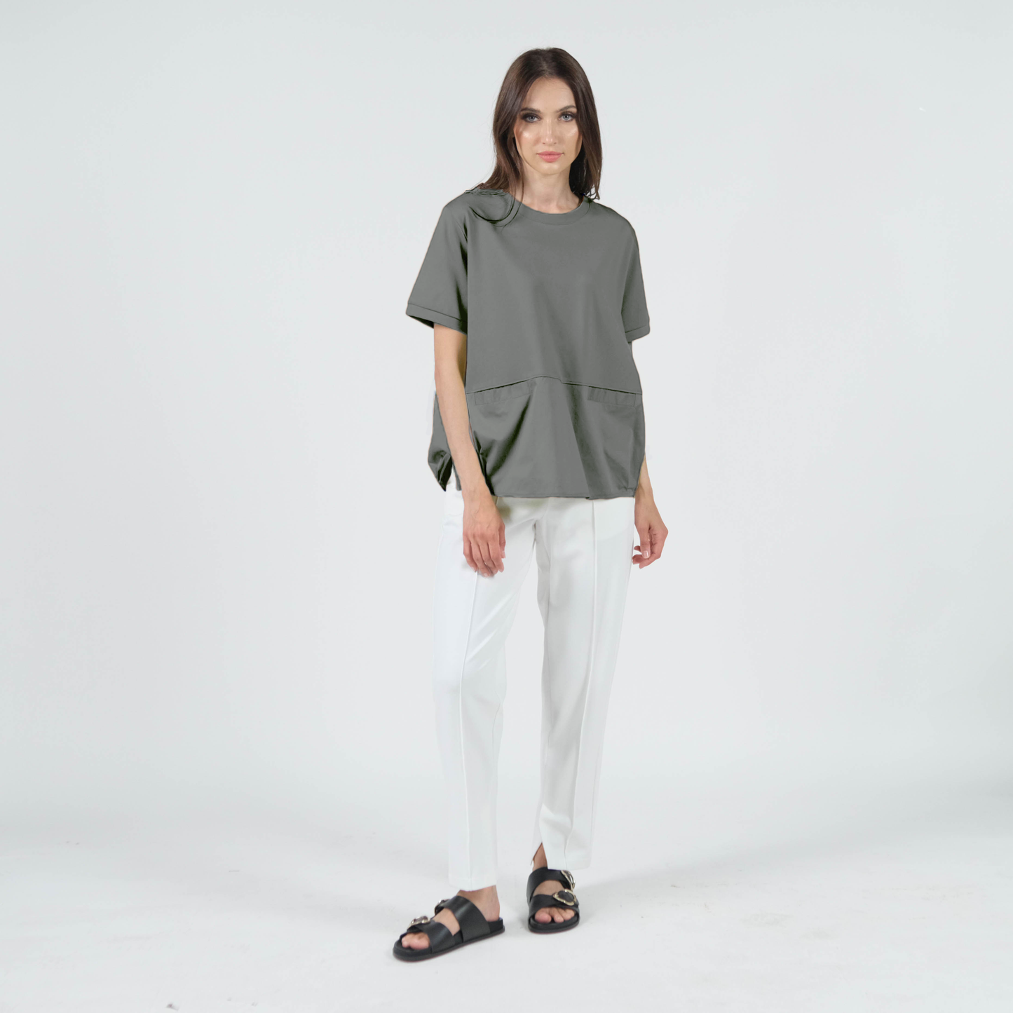 Shirley Contrast Fabric Top