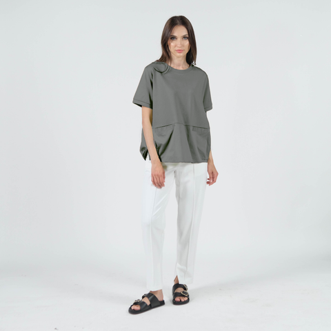 Shirley Contrast Fabric Top