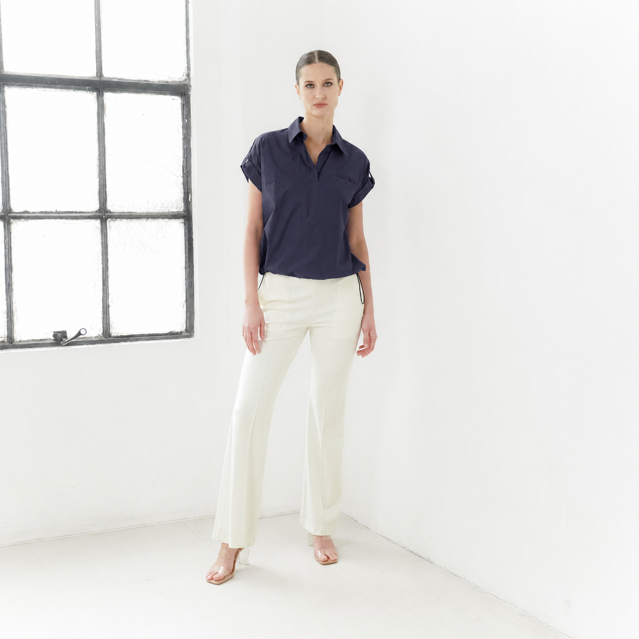 Siena Rolled-Sleeve Top