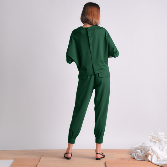 Sydney Back Button Detail Top