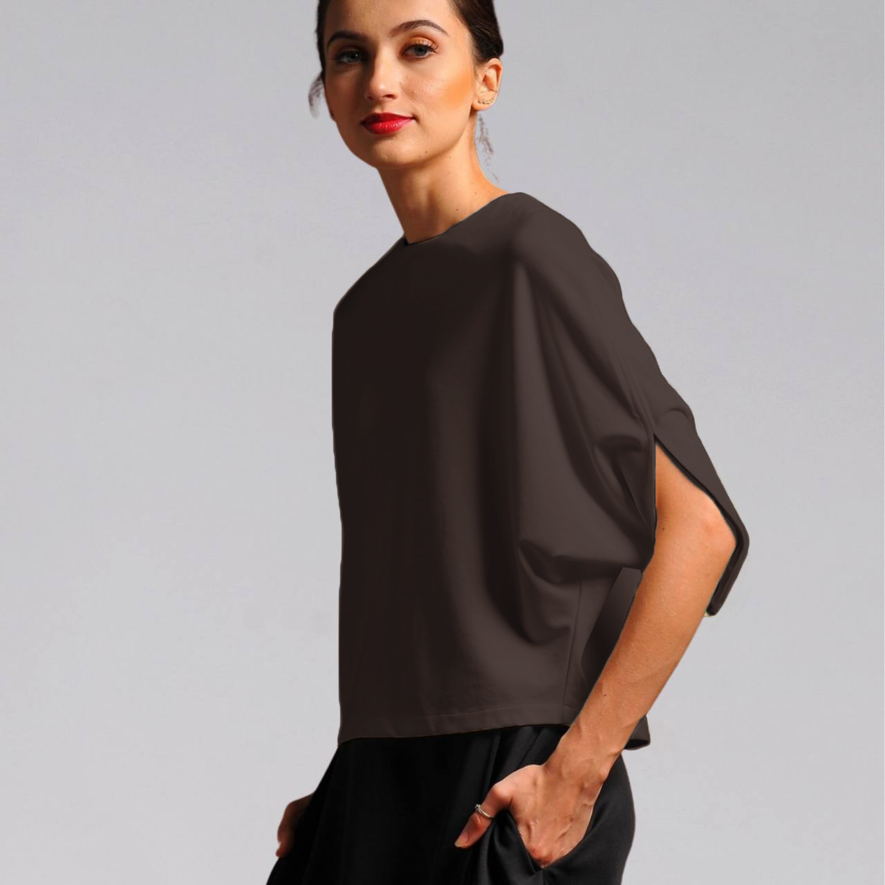 Sydney Back Button Detail Top