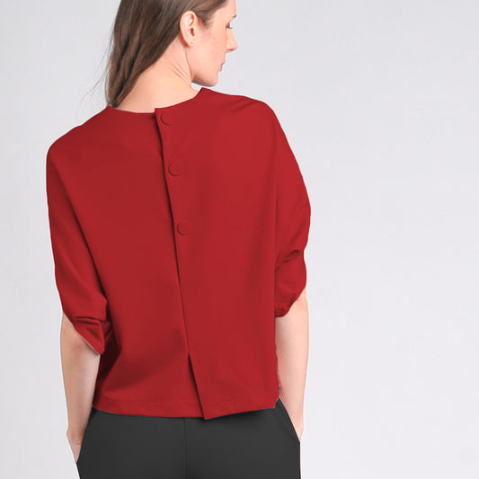 Sydney Back Button Detail Top