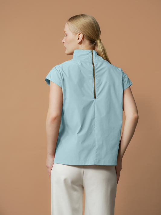 Tisa Hi-neck Zipped Top