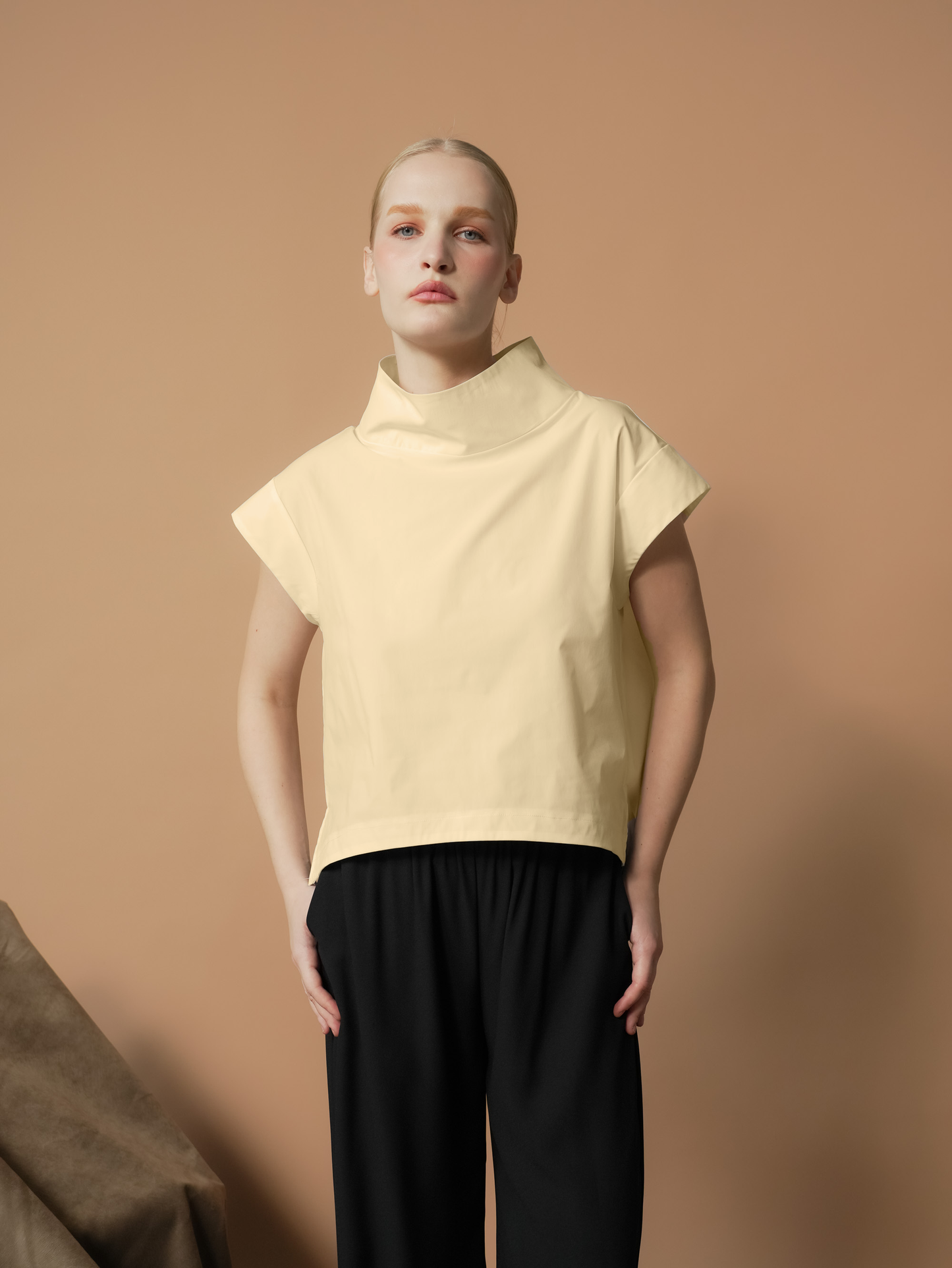 Tisa Hi-neck Zipped Top