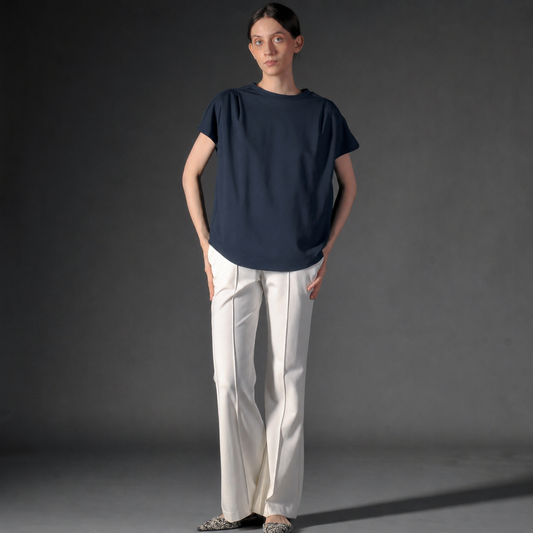 Vanie Pleated Shoulder Top