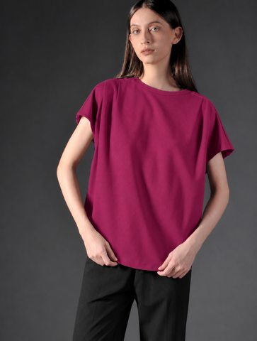 Vanie Pleated Shoulder Top