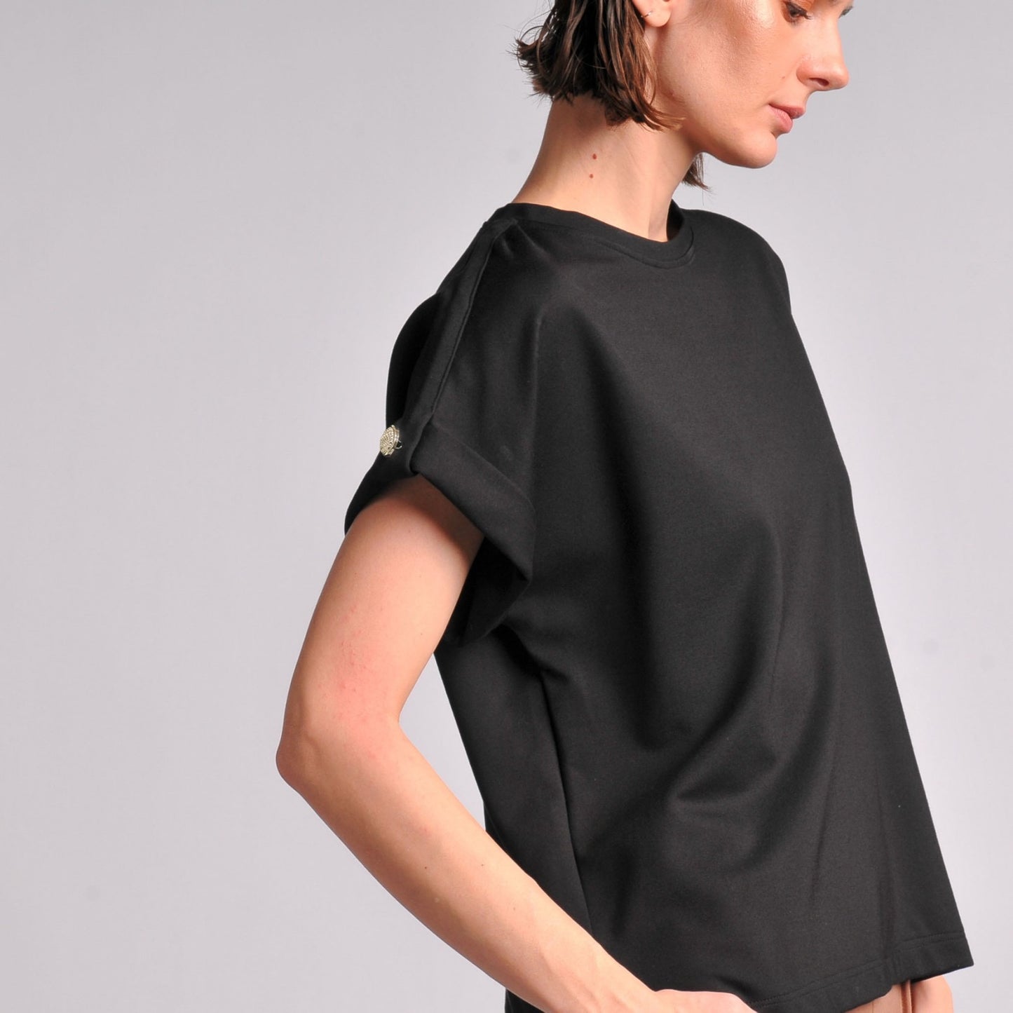 Stevie Button Detail Top